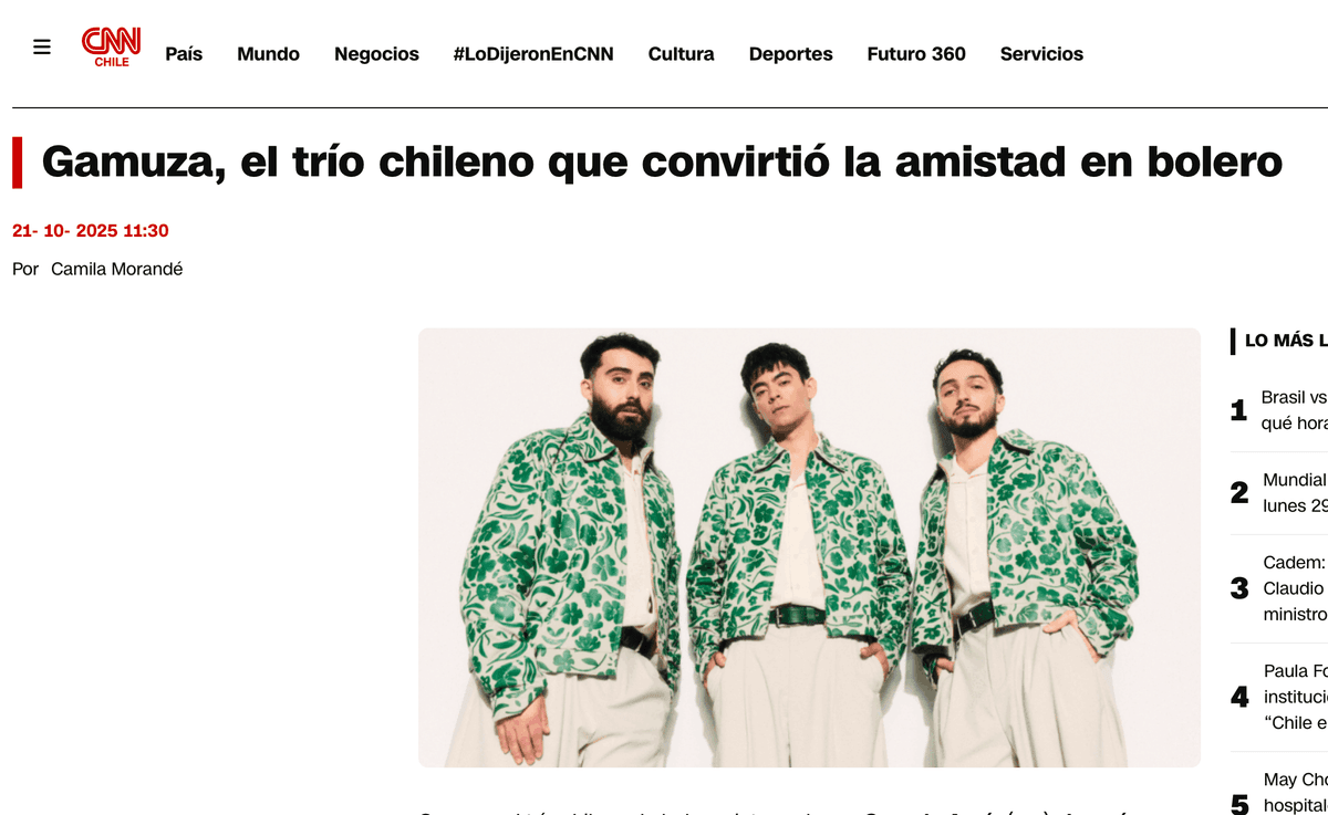 Gamuza, el trío chileno que convirtió la amistad en bolero