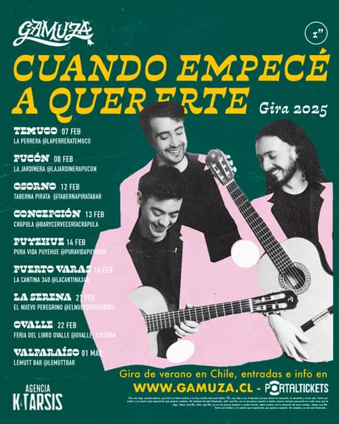 La banda chilena Gamuza comienza su gira nacional